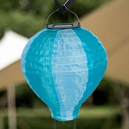 Avelena | Zeitgenössischer kreativer Solar-Heißluftballon-Stoffschirm LED Außenpendelleuchte für Terrasse draußen