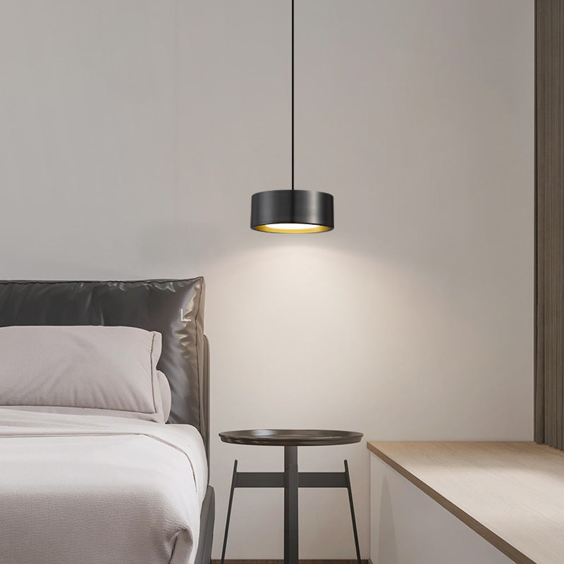Avelena | Minimalistische Runde Zylinder Eisen LED Pendelleuchte für Schlafzimmer