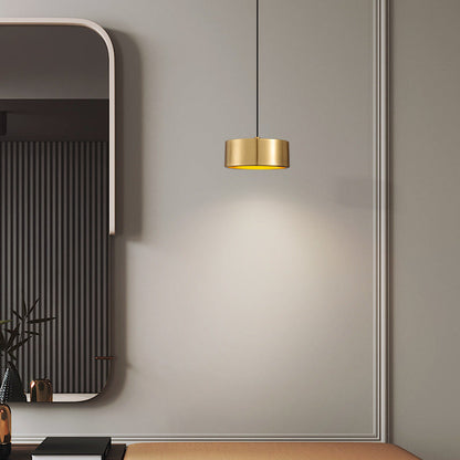 Avelena | Minimalistische Runde Zylinder Eisen LED Pendelleuchte für Schlafzimmer