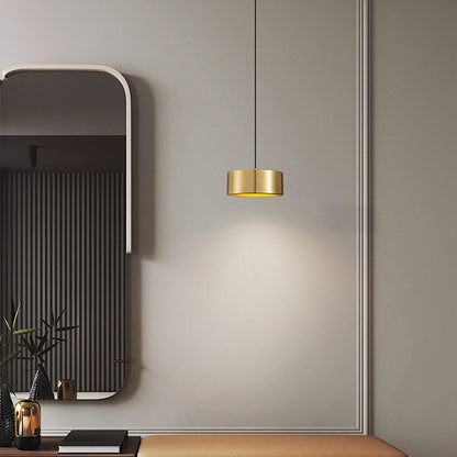 Avelena | Minimalistische Runde Zylinder Eisen LED Pendelleuchte für Schlafzimmer