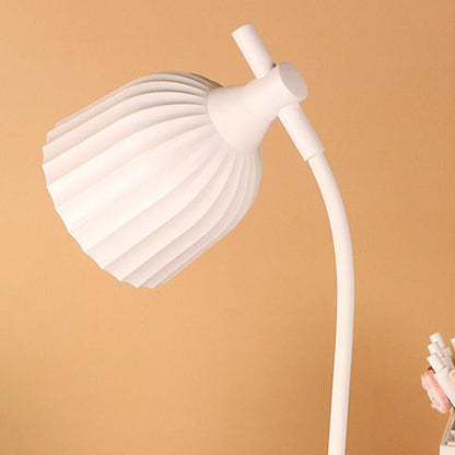 Avelena | Moderne Minimalistische Runde Gefaltete ABS LED Tischlampe Für Wohnzimmer