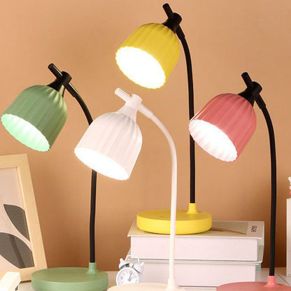 Avelena | Moderne Minimalistische Runde Gefaltete ABS LED Tischlampe Für Wohnzimmer