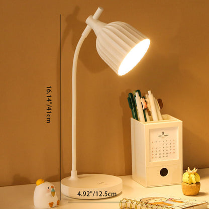 Avelena | Moderne Minimalistische Runde Gefaltete ABS LED Tischlampe Für Wohnzimmer