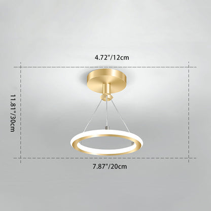 Avelena | Zeitgenössische Nordische Runde Metall Silica LED Semi-Flush Mount Deckenleuchte für Flur