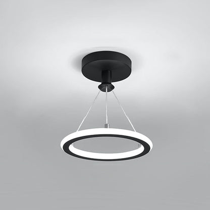 Avelena | Zeitgenössische Nordische Runde Metall Silica LED Semi-Flush Mount Deckenleuchte für Flur