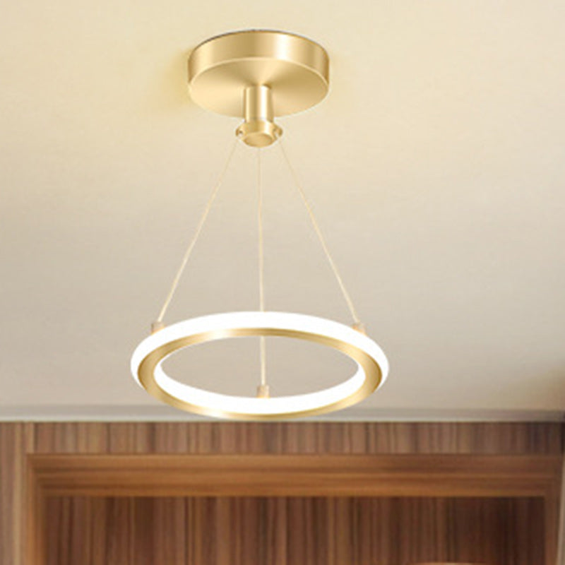 Avelena | Zeitgenössische Nordische Runde Metall Silica LED Semi-Flush Mount Deckenleuchte für Flur