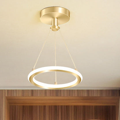 Avelena | Zeitgenössische Nordische Runde Metall Silica LED Semi-Flush Mount Deckenleuchte für Flur
