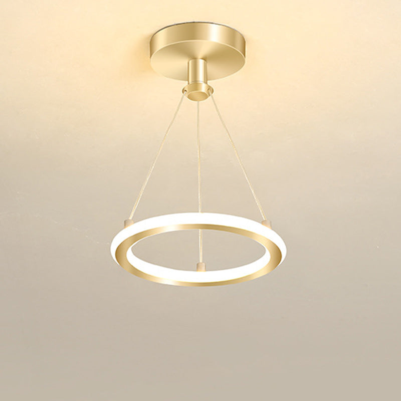 Avelena | Zeitgenössische Nordische Runde Metall Silica LED Semi-Flush Mount Deckenleuchte für Flur