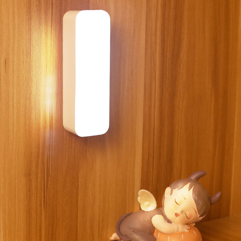 Avelena | Modern Minimalist Wiederaufladbare Magnetische Saugnapf Kunststoffstreifen Rechteckige LED Wandleuchte Nachtlicht Für Studium