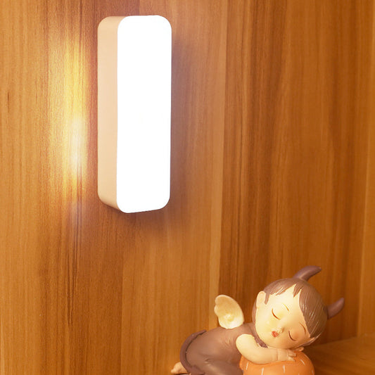 Avelena | Modern Minimalist Wiederaufladbare Magnetische Saugnapf Kunststoffstreifen Rechteckige LED Wandleuchte Nachtlicht Für Studium