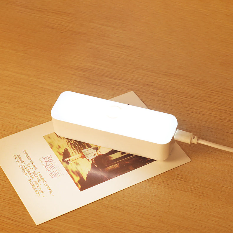 Avelena | Modern Minimalist Wiederaufladbare Magnetische Saugnapf Kunststoffstreifen Rechteckige LED Wandleuchte Nachtlicht Für Studium