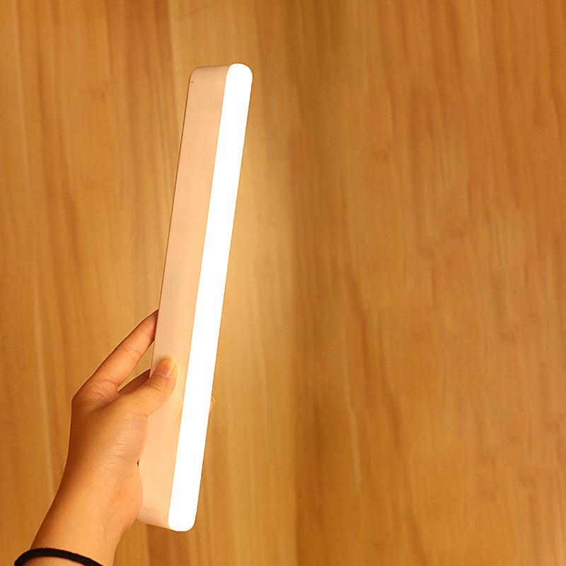 Avelena | Modern Minimalist Wiederaufladbare Magnetische Saugnapf Kunststoffstreifen Rechteckige LED Wandleuchte Nachtlicht Für Studium