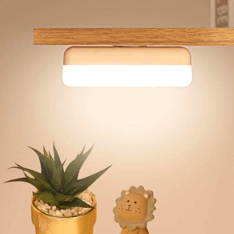 Avelena | Modern Minimalist Wiederaufladbare Magnetische Saugnapf Kunststoffstreifen Rechteckige LED Wandleuchte Nachtlicht Für Studium