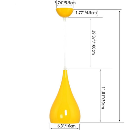 Avelena | nordische Eisen Holz Aluminium Kürbis Wasser Tropfen 1-Licht Pendelleuchte für Esszimmer