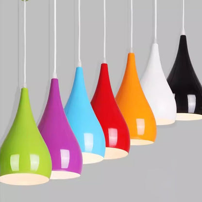 Avelena | nordische Eisen Holz Aluminium Kürbis Wasser Tropfen 1-Licht Pendelleuchte für Esszimmer