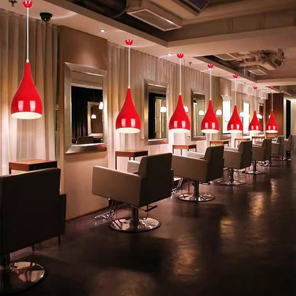 Avelena | nordische Eisen Holz Aluminium Kürbis Wasser Tropfen 1-Licht Pendelleuchte für Esszimmer