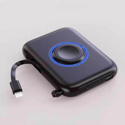 Avelena | Tragbare Smartphone-Uhr 2-in-1 mit integriertem Datenkabel und Powerbank