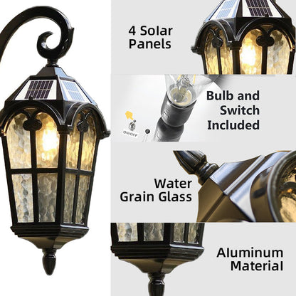Avelena | Solar Waterproof Outdoor Wall Light | Vintage Design mit Fernbedienung für Veranda, Terrasse & Garten Verwendung