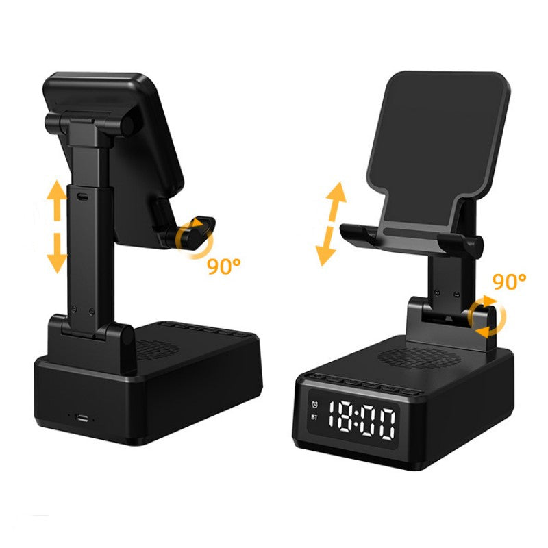 Avelena | Bluetooth-Lautsprecher Wireless Charging Zusammenklappbarer drehbarer Telefonständer