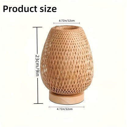 Avelena | Bambus-Tischlampe mit USB-Stromversorgung – Nachhaltiges und Energiesparendes Design