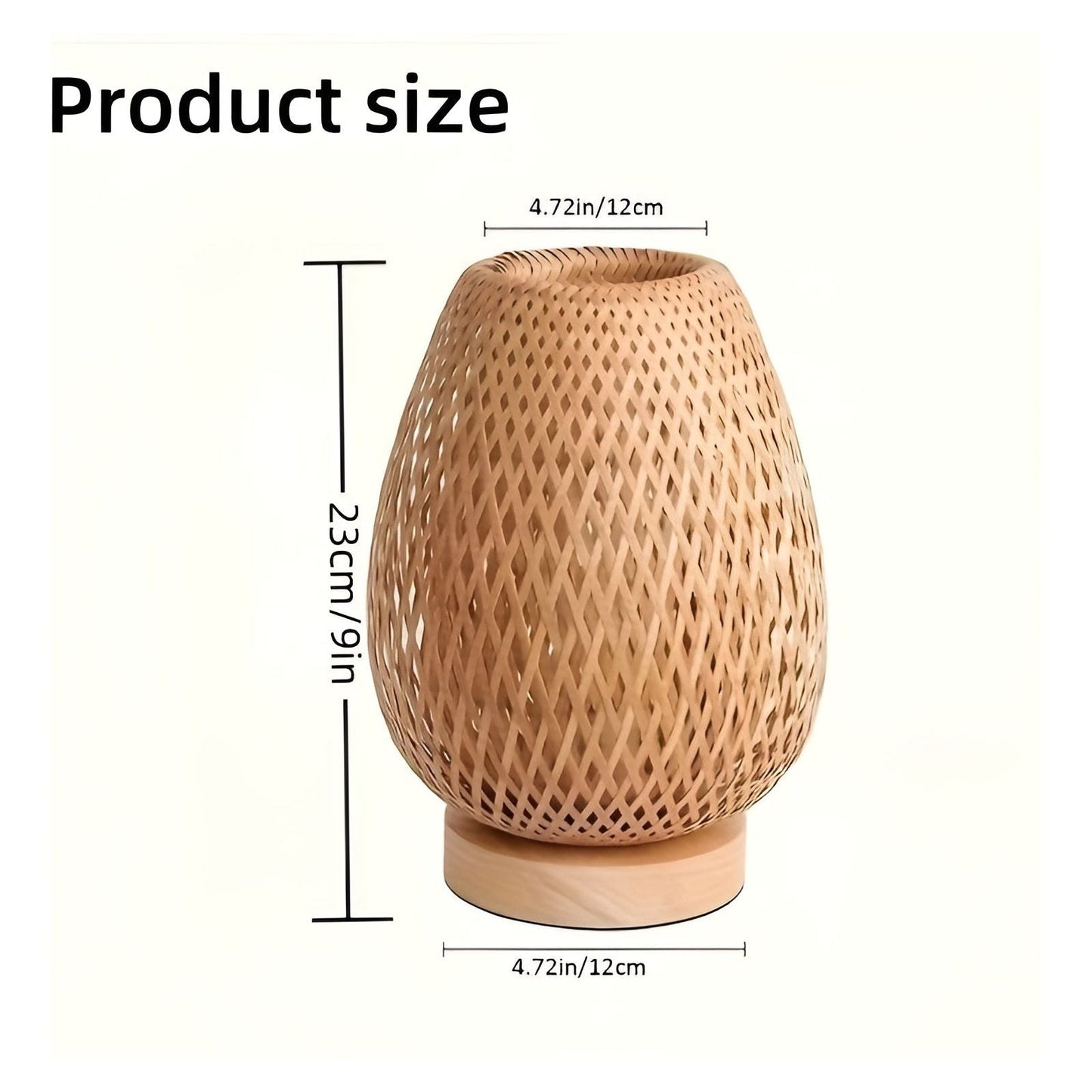 Avelena | Aura Lampe - Bambus USB-betriebene Tischlampe für das Schlafzimmer