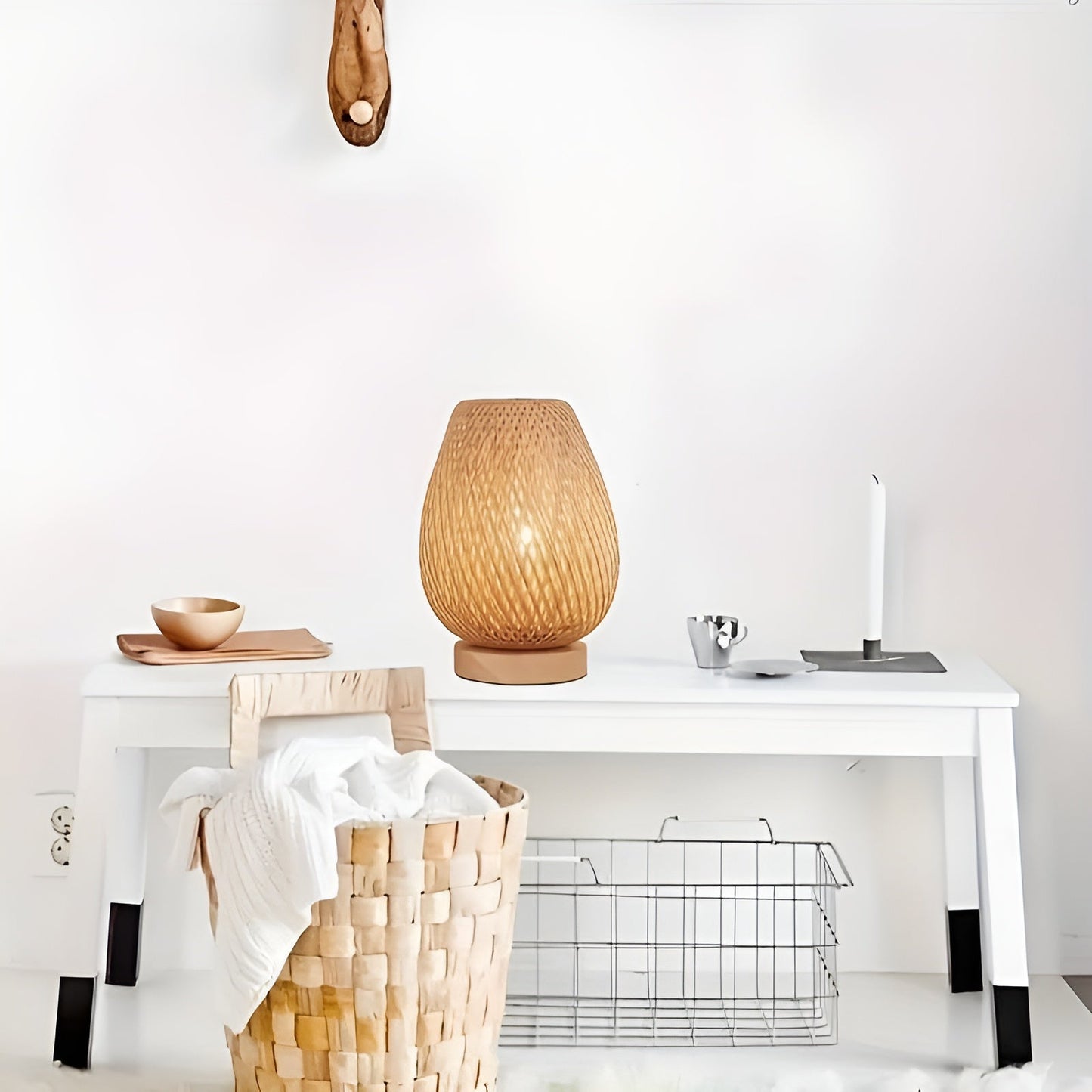 Avelena | Bambus-Tischlampe mit USB-Stromversorgung – Nachhaltiges und Energiesparendes Design