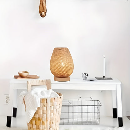 Avelena | Bambus-Tischlampe mit USB-Stromversorgung – Nachhaltiges und Energiesparendes Design