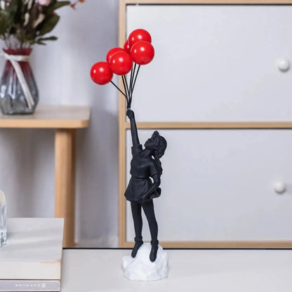 Avelena | Banksy fliegende Ballon-Mädchen Statue