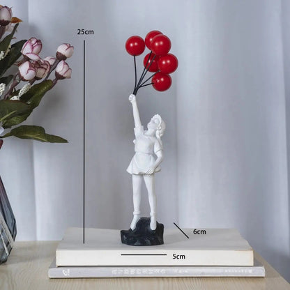 Avelena | Banksy fliegende Ballon-Mädchen Statue