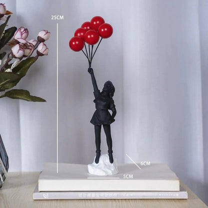 Avelena | Banksy fliegende Ballon-Mädchen Statue