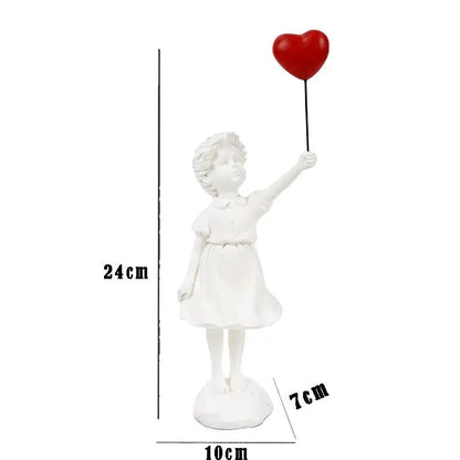 Avelena | Banksy fliegendes Ballonmädchen Statue