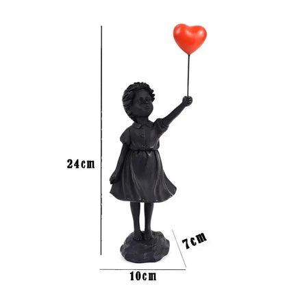 Avelena | Banksy fliegendes Ballonmädchen Statue