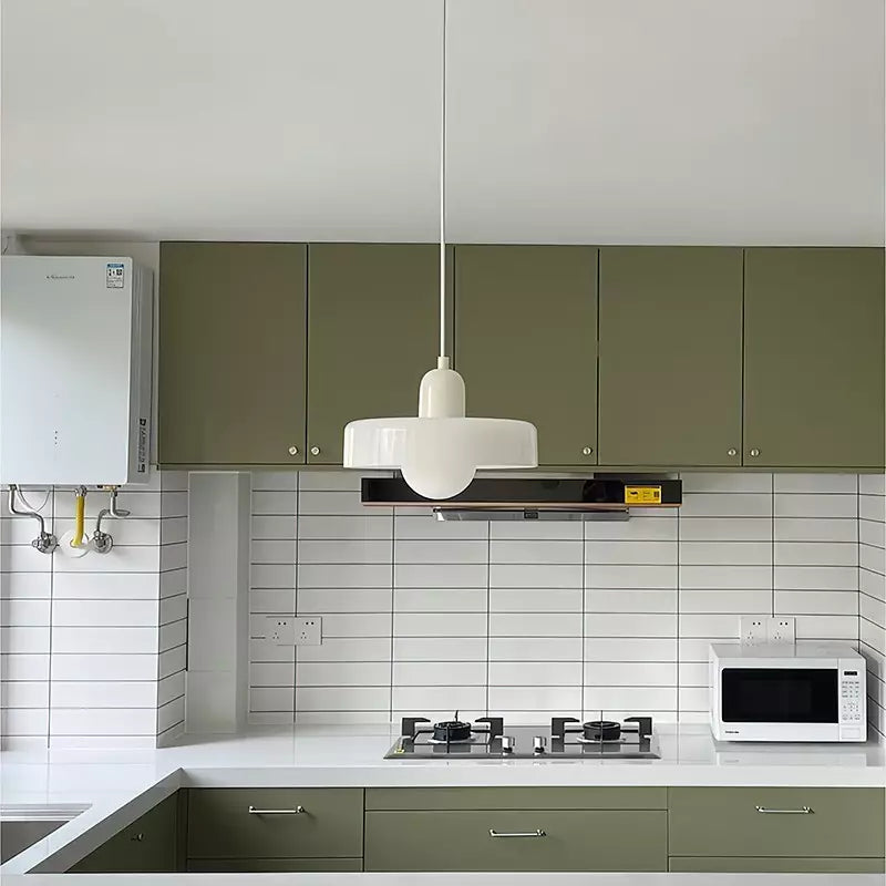 Avelena |  Pendelleuchte aus farbigem Glas | Elegante Hängeleuchte im Bauhaus-Stil | Designlampe für Wohnzimmer & Esszimmer