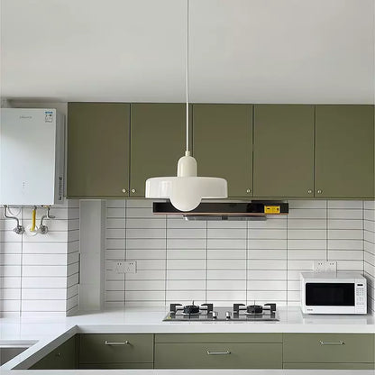 Avelena |  Pendelleuchte aus farbigem Glas | Elegante Hängeleuchte im Bauhaus-Stil | Designlampe für Wohnzimmer & Esszimmer