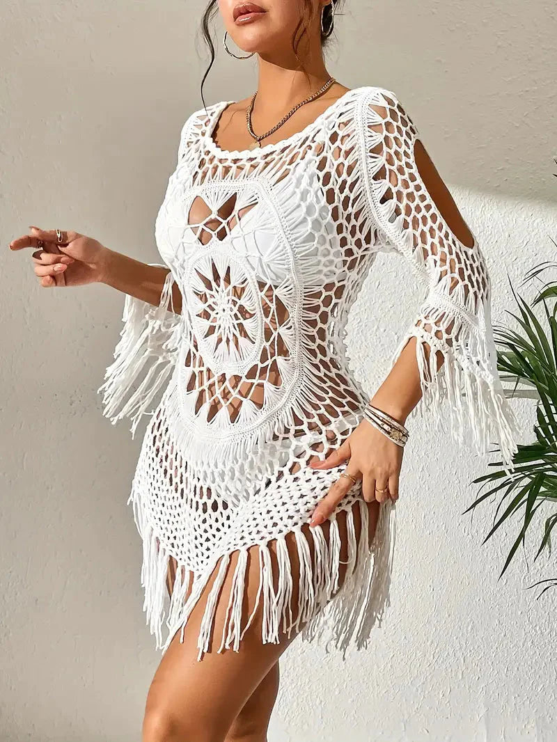 Cover Up - Boho Stil - Lange Ärmel - Bikini Gewand - Strandoutfits