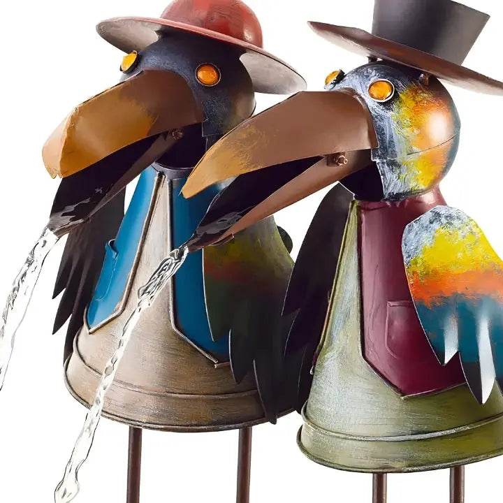 Avelena | ChirpStream | Tukan Vogel Wasserfontäne – Verspielte Garten Dekoration im Freien mit fließendem Wasser