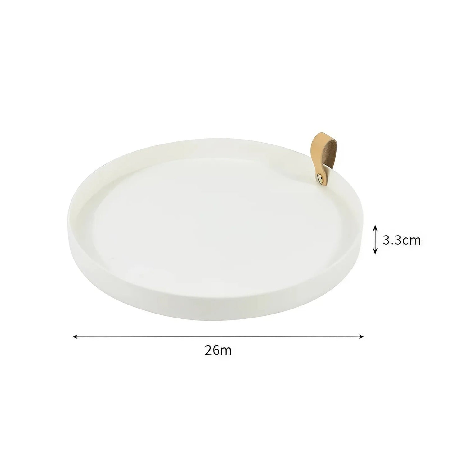 Avelena | Einfacher einfarbiger runder Aufbewahrungstablett