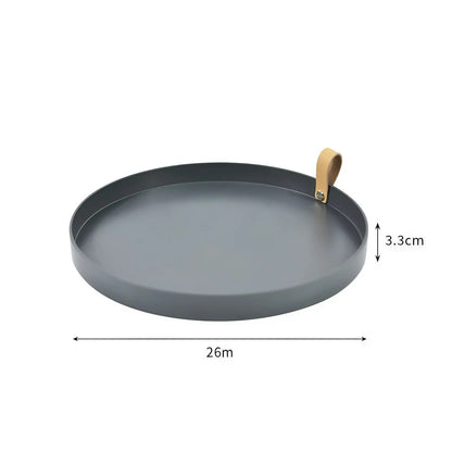 Avelena | Einfacher einfarbiger runder Aufbewahrungstablett