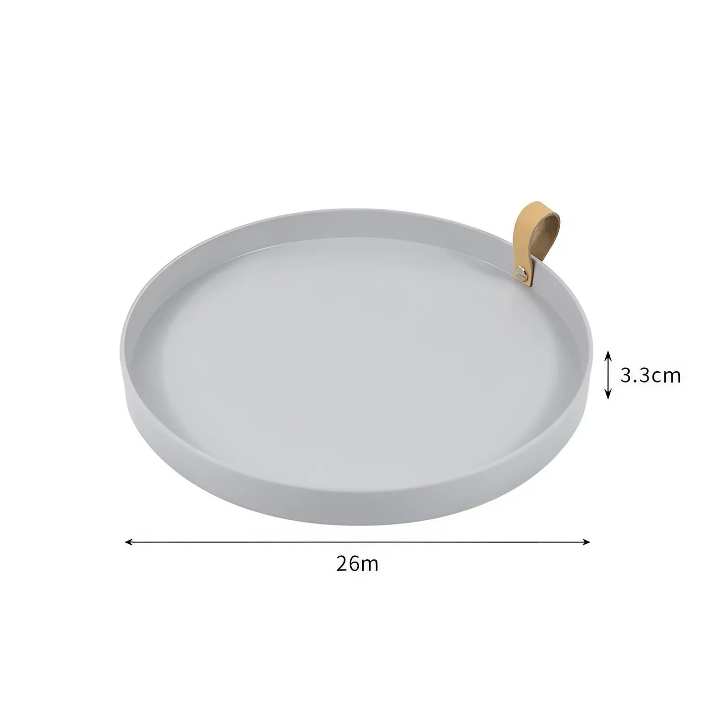 Avelena | Einfacher einfarbiger runder Aufbewahrungstablett