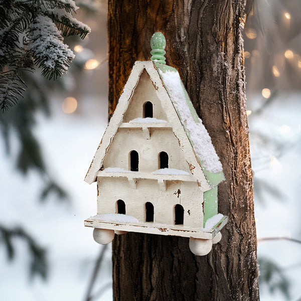 Avelena | Dekoratives Witter Wetterholz Vogelhaus