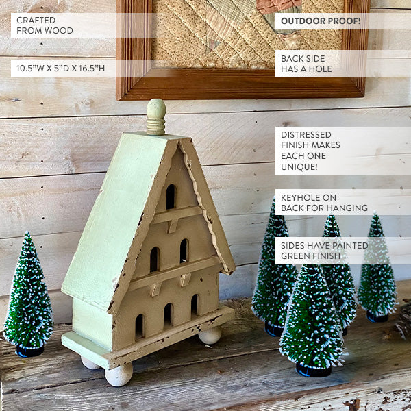 Avelena | Dekoratives Witter Wetterholz Vogelhaus