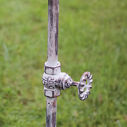 Avelena | 42 Zoll Abgenutzter Metall Wasserhahn Garten Stake Vogelhaus