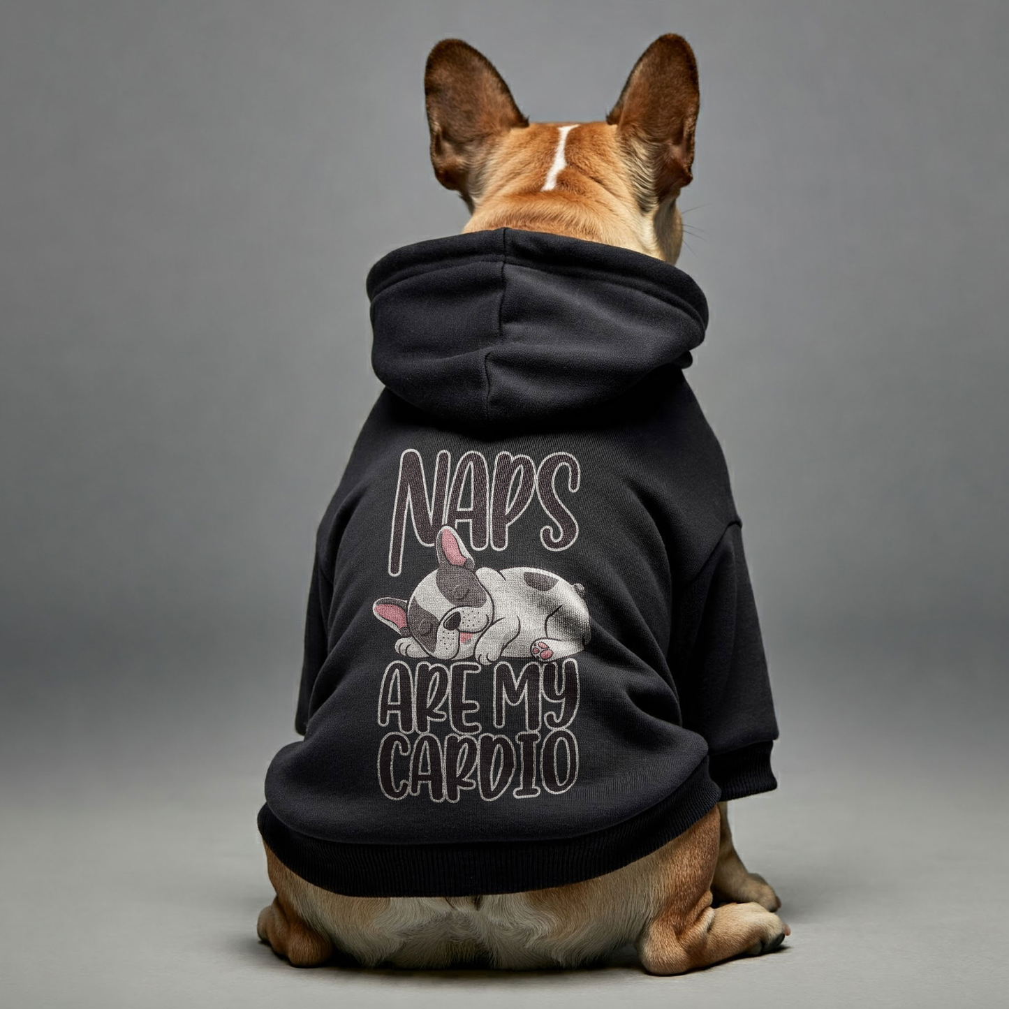 Avelena | Naps Sind Mein Cardio Personalisierte Französische Bulldoggen Hoodies Mit Lustigen Sprüchen Stylisch, Gemütlich Und Premium 100% Baumwolle