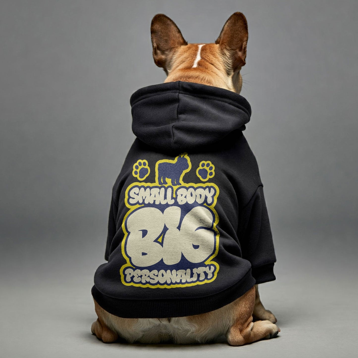 Avelena | Kleiner Körper, Große Persönlichkeit Personalisierte Französische Bulldoggen-Hoodies Mit Lustigen Sprüchen – Stilvoll, Gemütlich Und Aus Hochwertigem 100% Baumwolle