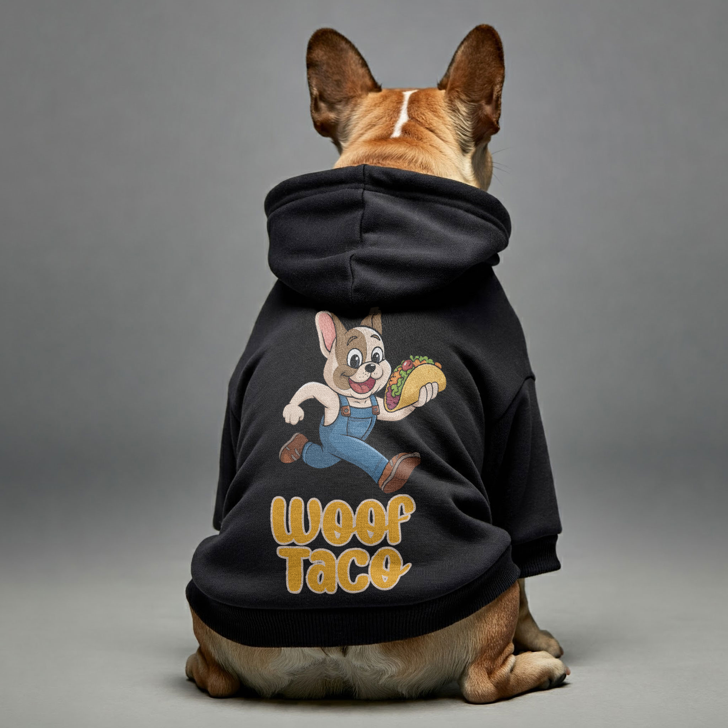 Avelena | Woof Taco Personalisierte Französische Bulldoggen Hoodies Mit Lustigen Zitaten – Stylisch, Gemütlich Und Premium 100% Baumwolle
