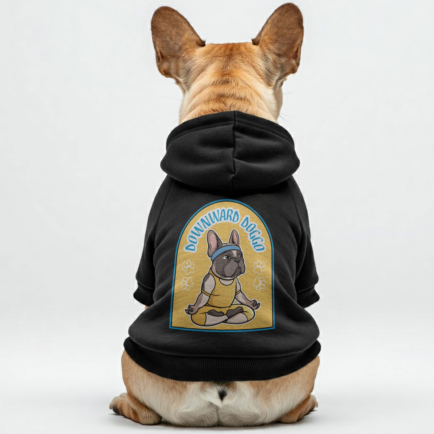 Avelena | Downward Doggo Personalisierte Französische Bulldogge Hoodies Mit Lustigen Sprüchen – Stylisch, Gemütlich Und Premium 100% Baumwolle