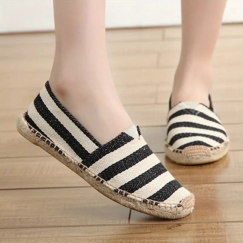 Muster Atmungsaktive Espadrille Flache Schuhe