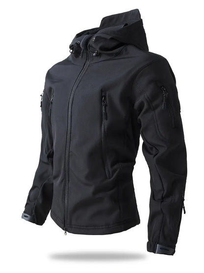 Avelena | Herren Kapuzen-Windjacke mit Reißverschluss Lässige Taktische Jacke