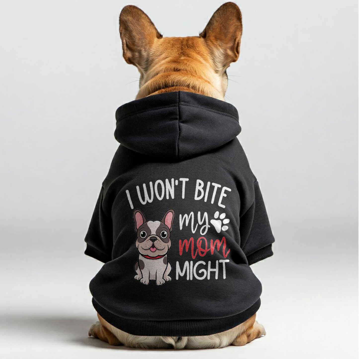 Avelena | Ich Beiße Nicht, Meine Mutter Könnte - Personalisierte Französische Bulldoggen-Hoodies Mit Lustigen Sprüchen – Stilvoll, Gemütlich Und Premium 100% Baumwolle