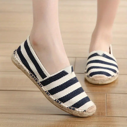 Muster Atmungsaktive Espadrille Flache Schuhe